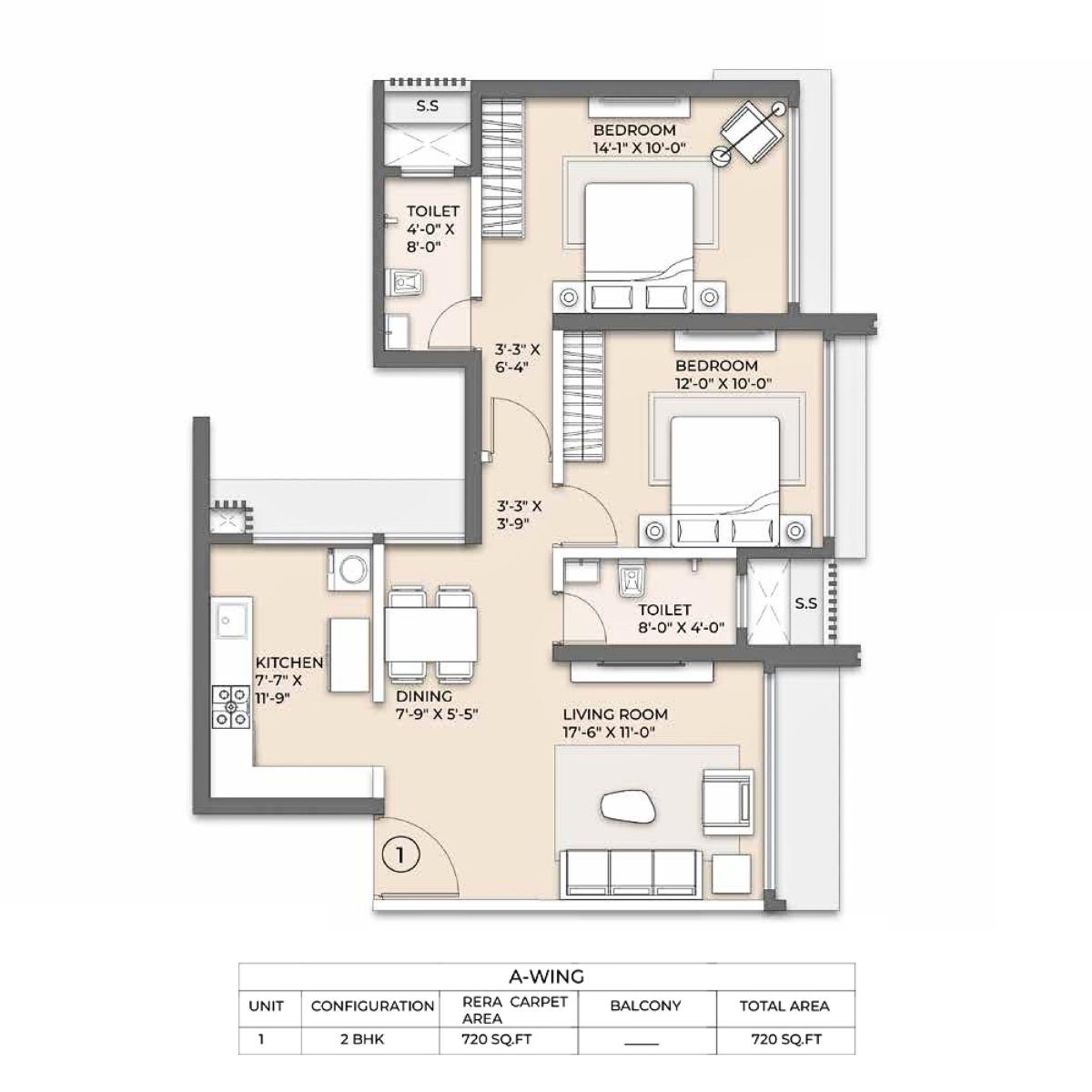 Arkade-Eden-Floor-Plan-2-BHK-720-Sqft